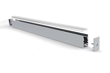 Aluminium eindkap Pro Line Ultra Slim, zonder draaddoorvoer