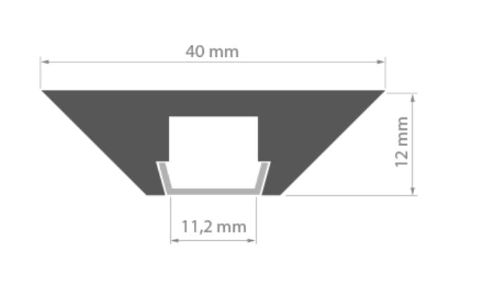 LED PROFIEL Pro Line MDF Flat