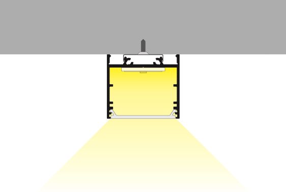Voorbeeld verlichting van led stripprofiel led line 4100
