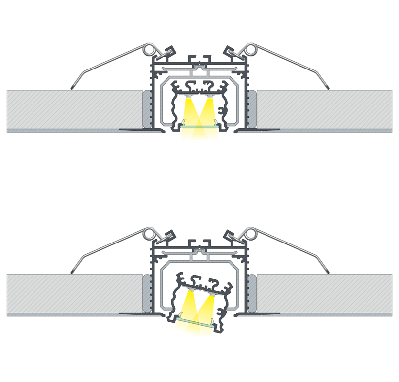 Gebruik van interprofiel TALIA-connector voor hoekverandering