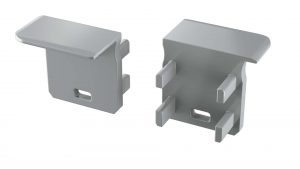 LUMINES Eindkap J zilver gelakt rechts met gat rechts