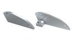 LUMINES ALU eindkap RETO zilver rechts met steun 15° rechts